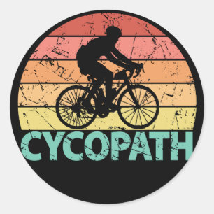 Pegatina Redonda Ciclismo divertido Cycopath