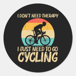 Pegatina Redonda Ciclismo Genial Para Hombres Mujeres Ciclista Bici