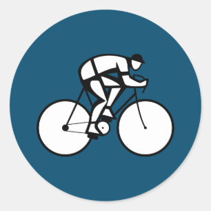 Pegatina Redonda Ciclista