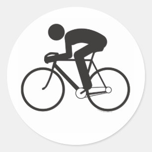 Pegatina Redonda Ciclista-T