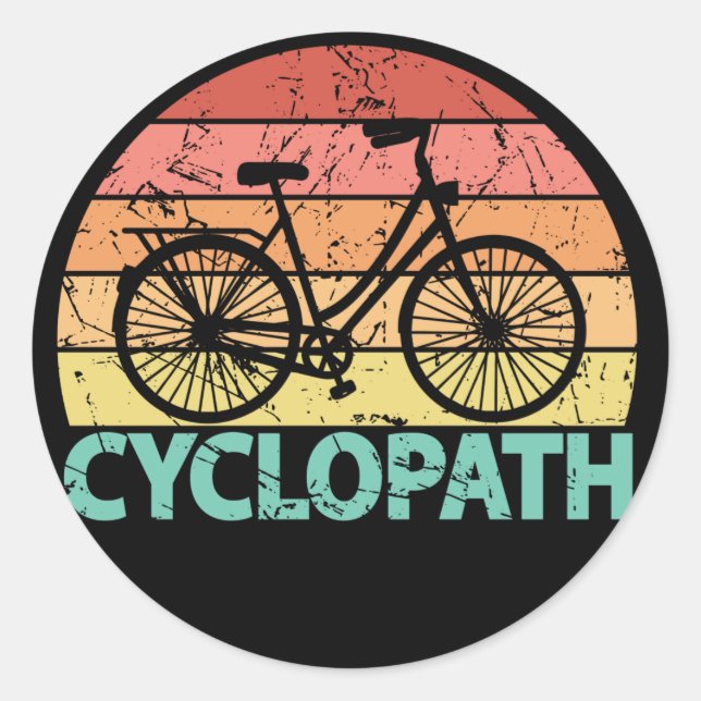 Pegatina Redonda Ciclopath divertida (Anverso)