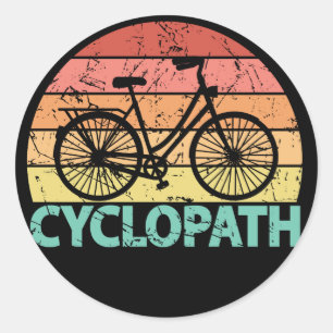 Pegatina Redonda Ciclopath divertida