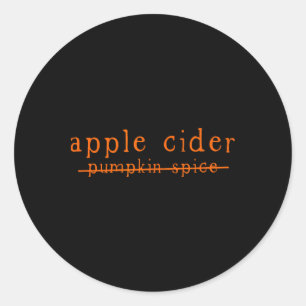 Pegatina Redonda Cider De Apple Divertido No A La Especie De Calaba
