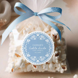 Pegatina Redonda Cielito Lindo Blue Boy Baby Shower