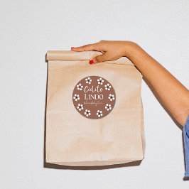 Pegatina Redonda Cielito Lindo Talavera Fiesta mexicana Baby Shower