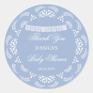 Pegatina Redonda Cielito Lindo Talavera Niño Mexicano Baby Shower