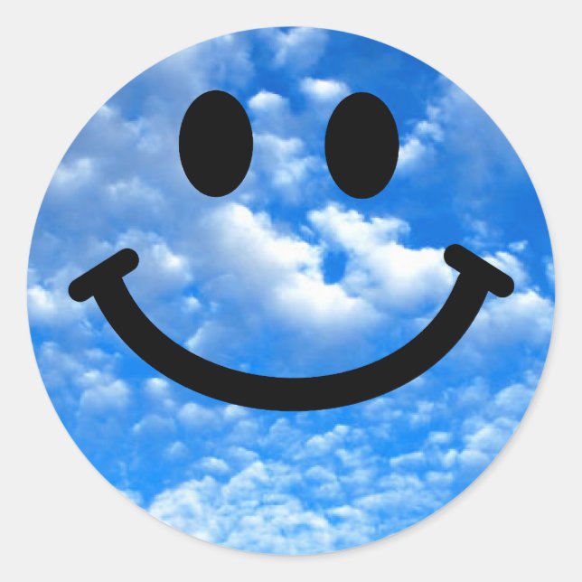 Pegatina Redonda Cielo (Anverso)
