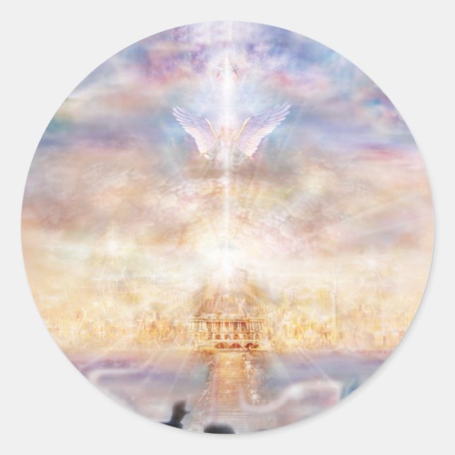 Pegatina Redonda Cielo (Anverso)