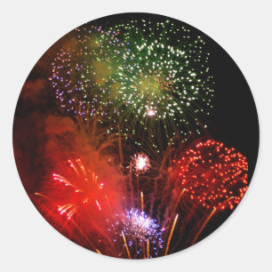 Pegatina Redonda cielo en polvo