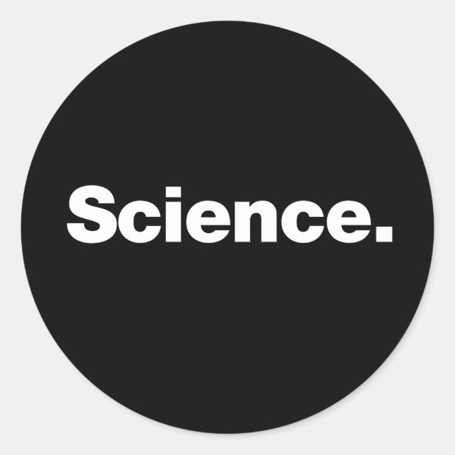Pegatina Redonda Ciencia (Anverso)