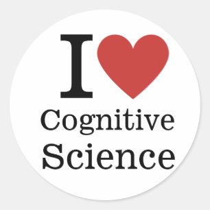 Pegatina Redonda ❤️ Ciencia Cognitiva para estudiantes/PERSONALIZAD
