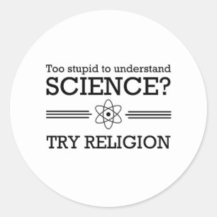 Pegatina Redonda ¿Ciencia demasiado difícilmente?