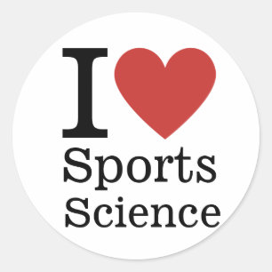 Pegatina Redonda ❤️ Ciencia Deportiva para Estudiantes/PERSONALIZAD