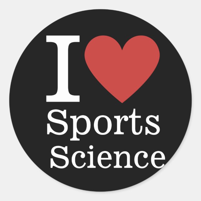 Pegatina Redonda ❤️ Ciencia Deportiva para Estudiantes/PERSONALIZAD (Anverso)