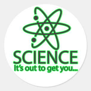 Pegatina Redonda ciencia, es para atraerte...