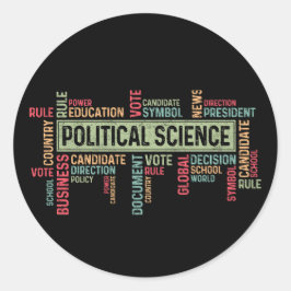 Pegatina Redonda Ciencias Políticas