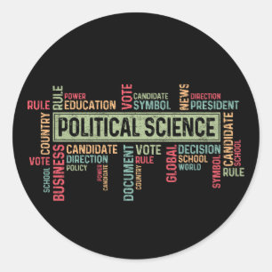 Pegatina Redonda Ciencias Políticas