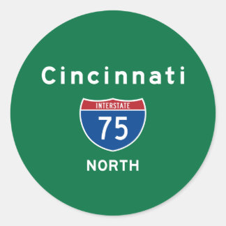 Pegatina Redonda Cincinnati 75