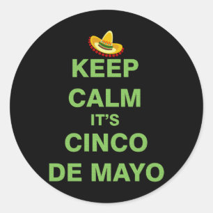 Pegatina Redonda Cinco de Mayo