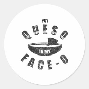 Pegatina Redonda Cinco De Mayo, Comida Mexicana Divertida, Puso Que