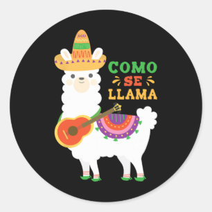 Pegatina Redonda Cinco De Mayo Como Se Llama Shirt Gracioso Lo Que