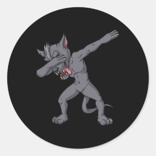 Pegatina Redonda Cinco de Mayo Dabbing Chupacabra Diversión mexican