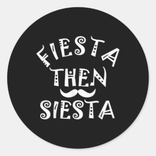 Pegatina Redonda Cinco De Mayo Fiesta Dann Siesta Niños Mujeres