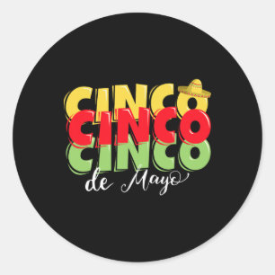 Pegatina Redonda Cinco De Mayo Fiesta Fiesta Mexicana Funny 5t