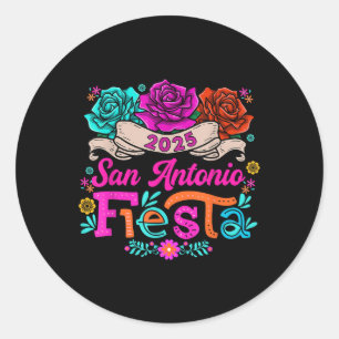 Pegatina Redonda Cinco De Mayo Fiesta Fiesta San Antonio