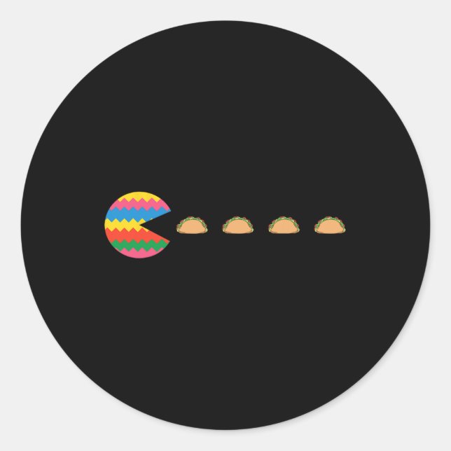 Pegatina Redonda Cinco De Mayo juego de Fiesta Mexicano divertido (Anverso)