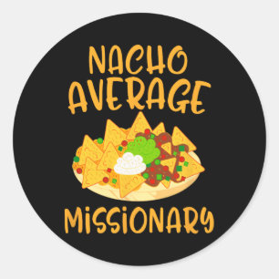 Pegatina Redonda Cinco De Mayo Nacho Promedio Misionero Mexicano Fi