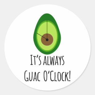 Pegatina Redonda Cinco De Mayo Tee Guacamole Ama La Camisa