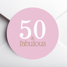 Cincuenta y Fabuloso Cumpleaños Rosa Fiesta de Cum