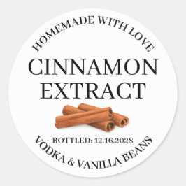 Pegatina Redonda Cinnamo Extract Modern Label Sticker ZVEG_101_01rd