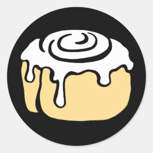 Pegatina Redonda Cinnamon Roll Honey Bun Cute diseño Personalizado 