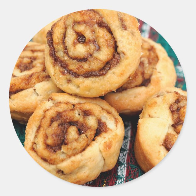 Pegatina Redonda Cinnamon Rolls (Anverso)