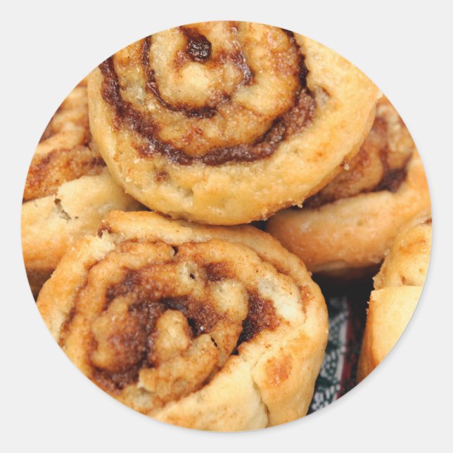 Pegatina Redonda Cinnamon Rolls (Anverso)