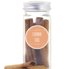 Pegatina Redonda Cinnamon Stick personalizado moderno