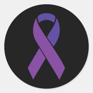 Pegatina Redonda Cinta Alzheimerheimer Awareness Support Survivo