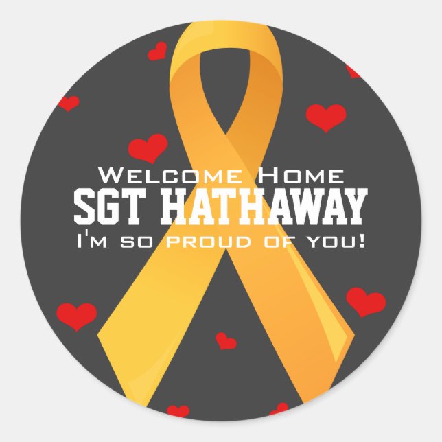 Pegatina Redonda Cinta amarilla: oscura (Anverso)