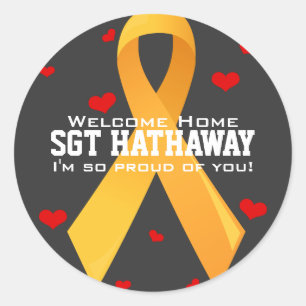 Pegatina Redonda Cinta amarilla: oscura