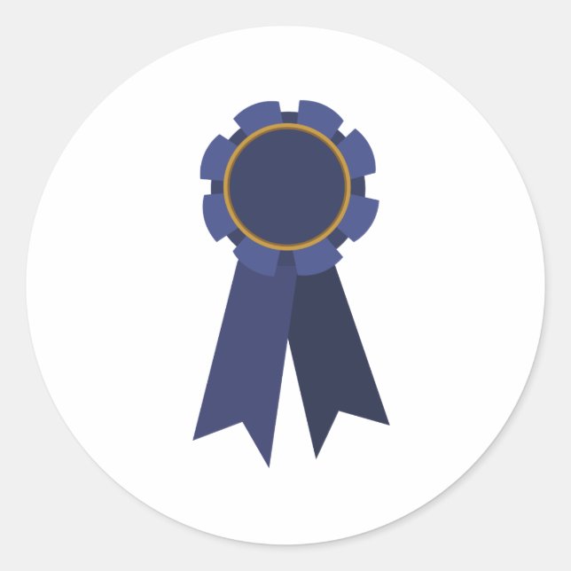 Pegatina Redonda Cinta azul (Anverso)