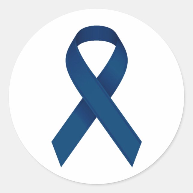 Pegatina Redonda Cinta azul (Anverso)
