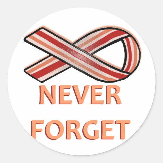 Pegatina Redonda Cinta Bacon (Anverso)