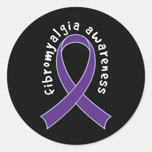 Pegatina Redonda Cinta de ayuda para la toma de conciencia