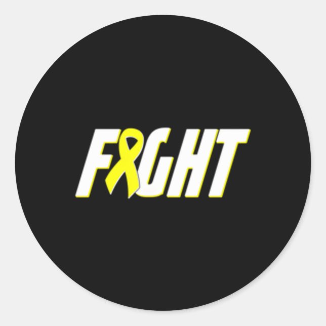 Pegatina Redonda Cinta de cáncer óseo para la sensibilización sobre (Anverso)