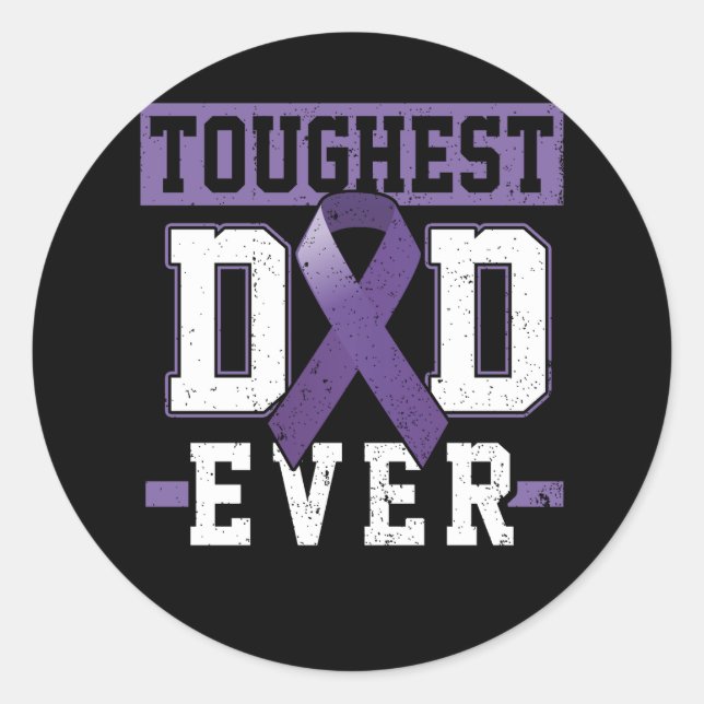 Pegatina Redonda Cinta de Concienciación sobre Cáncer Esofágico de  (Anverso)