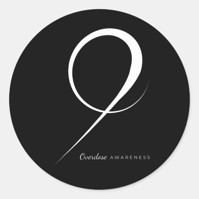 Pegatina Redonda Cinta de prevención de sobredosis por fármacos (Anverso)