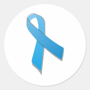 Pegatina Redonda cinta de reconocimiento azul claro