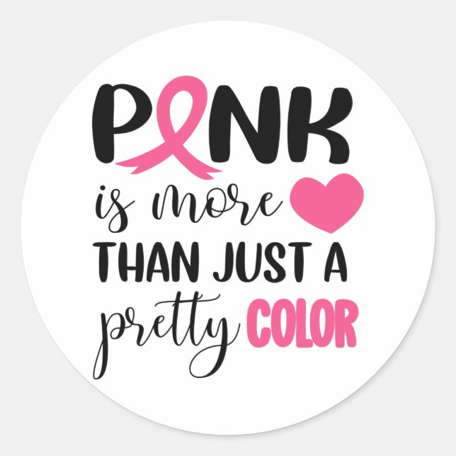 Pegatina Redonda Cinta de sensibilización sobre el cáncer de mama r (Anverso)